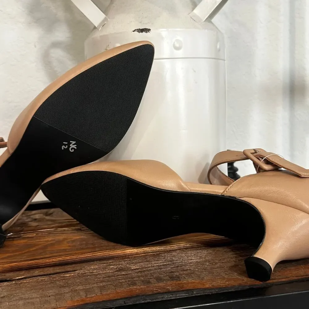 Ribongz Nude Heels Size 9 NWT Brand New with Tags Pointed Toe Women's Shoes